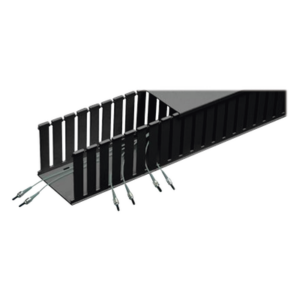 PANDUIT E4X4BL6 – Canaleta Ranurada / 4 in Ancho / 4 in Alto / 6 ft Largo / PVC Rígido / Sin Tapa / UL 2024A