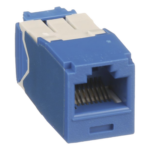 PANDUIT CJ6X88TGBU – Conector Jack RJ45 / Cat 6A / Mini-Com TG / Sin Herramienta Impacto / 10GBase-T / 150m (492 pies) / Azul