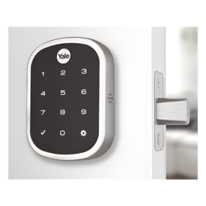 YALE-ASSA ABLOY 89385 – Cerradura electrónica / Teclado PIN / Semi-embutir tubular / Backset 60-70 mm / Puertas 35-57 mm (1.38-2.24 in) / Grado 2 ANSI/BHMA / Z-Wave / HomeKit