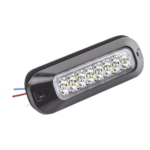 ECCO ED3744RC – Luz Auxiliar LED / 4 LEDs Ultra Brillantes / 21 Patrones de Destello / 12-24 VCC / SAE J595 Clase I / Mica de Policarbonato Transparente
