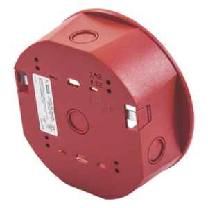 SYSTEM SENSOR SBB-CRL – Caja de Montaje en Techo / Para Sirena / Color Rojo / Diseño Compacto / Compatible Serie L