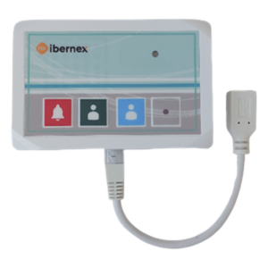 IBERNEX NX8809 – Terminal de Cama Inalámbrico / IP54 / ABS Antibacteriano / RF 433MHz / POCSAG / 400 m (1,312 pies) Alcance / Alimentación 2xAAA