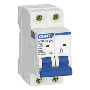 CHINT NXB632PC40 – Interruptor Termomagnético / 2 Polos / 40 A / 10 kA / Riel DIN / 110-415 Vca / -40 °C a 70 °C