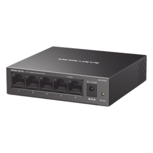 Mercusys MS105GS – Switch No Administrable / 8 Puertos Gigabit / 16 Gbps / Carcasa Metálica / Sin Ventilador / Plug and Play