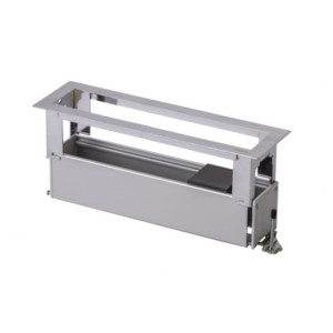 SIMON SM-CEP-4M – Caja de Escritorio para Módulos / Capacidad 4 Módulos K45 / Aluminio Anodizado / Salida Posterior de Cables / 54×225×54 mm