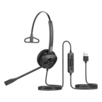 FANVIL HT301U – Diadema USB Monoaural / Cancelación de Ruido ENC / Audio HD / Micrófono Dual / Plug-and-Play