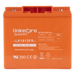 LINKEDPRO BY EPCOM LK1812FR – Batería de Respaldo AGM-VRLA / 12 V / 18 Ah / Retardante a la Flama UL94-V0 / Vida Útil 5 Años / Terminales M5