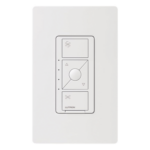 LUTRON CASETA WIRELESS PDFSQNWH – Control de Velocidad de Pared / 1.5 A / 120 V / Unipolar / Neutro Requerido / Velocidad Favorita / Blanco