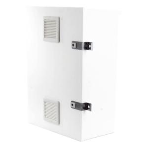 EPCOM INDUSTRIAL EI-PCB-04-07-03-W3V – Gabinete para instalación de 2 Baterías PL110D12, Fabricado en Lámina Galvanizada, Accesorios para piso o poste (No incluidos)