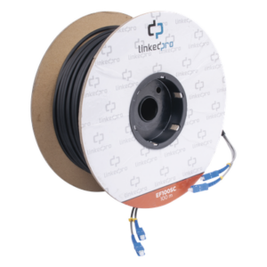LINKEDPRO BY EPCOM EF-100-SC – Carrete de Fibra Óptica / Monomodo 9/125 / SC-SC Duplex / Kevlar / 100 m (328.08 pies)