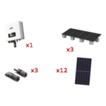 AFORE HNS7000TLKIT1 – Kit Solar Interconexión / 12 Módulos 645 W / Inversor 7 kW / 220 Vca / Eficiencia 98.4% / WiFi / Protección Tipo III