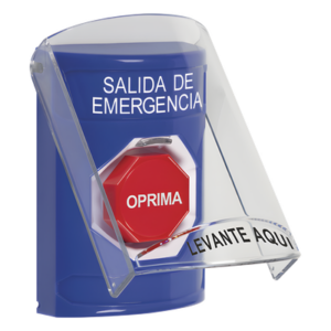 STI SS2422EX-ES – Botón de Salida de Emergencia / Tapa Protectora de Policarbonato / Restablecimiento con Llave / Sello Hermético 3R / Rango -40°C a 121°C