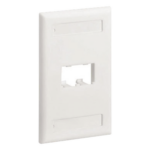 PANDUIT CFPL2IWY – Placa de Pared Vertical / 2 Puertos Mini-Com / Diseño Plano / Espacios para Etiquetas / 2.75 x 4.5 pulgadas / Blanco Mate