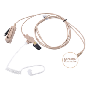 OTTO V1-10266 – Kit Micrófono-Audífono Profesional / 2 Cables / Tubos Acústicos Transparentes / Compatible KENWOOD NX-340/320/420/TK-3230/3000/3402/3312/3360/3170 / PTT Integrado / VOX Modo Convencional