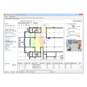 JVSG IPVSDTPRO – Software de Diseño para Sistemas de Video IP / 64 Cámaras por Proyecto / Simulación 3D Fisheye / Importación CAD y Mapas