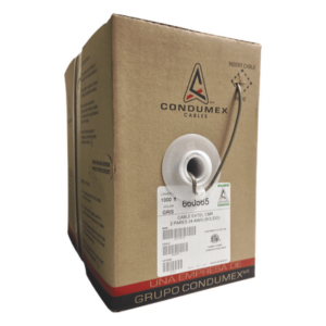 CONDUMEX 660565 – Cable Telefónico / 4 Conductores 24 AWG / 305 m (1000 pies) / 2 Pares Trenzados / CMR Interior