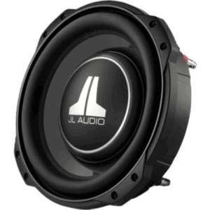 JL AUDIO 10-03216-00 – Subwoofer para Coche de Línea Fina / 10" (25.4 cm) / Dual 8 Ω / 400 W RMS / Cono de Polipropileno Relleno de Minerales / Terminal con Botones / Profundidad de Montaje 83 mm (3.25 in) / Xmax 15.2 mm (0.6 in)