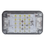 EPCOM INDUSTRIAL SIGNALING XLTE2345W – Luz de Advertencia LED / 7x4" / 66 LED / 12 VCC / 1 A / 10 Patrones de Destello / Luz de Trabajo Integrada