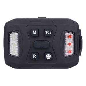 EPCOM INDUSTRIAL SIGNALING XLTD-2735-RB – Luz de Advertencia Múltiple / 26 LEDs Rojo Azul Blanco / Recargable 1200 mAh / IP67 / Base Magnética