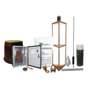 TOTAL GROUND KITMASTER05T – Sistema de Protección Contra Tormentas Eléctricas / 300 m (984.3 ft) de Diámetro / Punta de Aluminio de Alta Conductividad / Electrodo 1000 A / Kit con Accesorios de Instalación