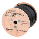 EPCOM POWERLINE CBL-PV-10B/500 – Cable Fotovoltaico / 6 mm² (10 AWG) / 500 m (1640.4 ft) / Cobre Suave / 2000 Vcc / Resistencia UV-Ozono / -40°C a 120°C