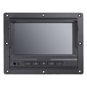 HIKVISION DS-MP1302(AE) – Monitor Táctil LCD / 7 Pulgadas / 3 Canales de Video / 2 Canales de Alarma / Conector Aviación 4 Pines / Operación -20°C a 70°C
