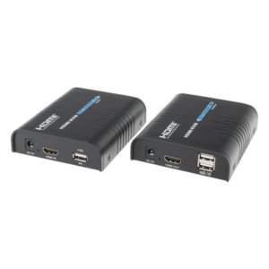 EPCOM TITANIUM TT373KVM – Kit extensor KVM (HDMI y USB) hasta 120 metros / Resolución 1080P @ 60 Hz/ Soporta Cables de red STP y UTP CAT5/5E/6 / HDMI 1.3 / HDCP 1.2 / PCM / Transmite el Video, Mouse, Teclado y Controla tu DVR vía USB a distancia