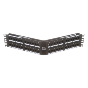 PANDUIT DPA48688TGY – Panel de Parcheo / Cat 6 / 48 Puertos / 2UR / Angulado / 110 IDC / PoE 100W