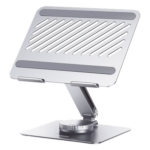 UGREEN 90849 – Soporte Giratorio para Laptop / Rotación 360° con Bloqueo / Aluminio / Carga 5 kg / 10 a 17.3" / Altura y Ángulo Ajustable / Plegable