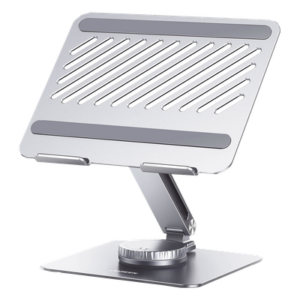 UGREEN 90849 – Soporte Giratorio para Laptop / Rotación 360° con Bloqueo / Aluminio / Carga 5 kg / 10 a 17.3" / Altura y Ángulo Ajustable / Plegable