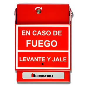 HOCHIKI HPS-DAH/S – Estación de Jalón Convencional / Doble Acción / Contactos N/O 10 A a 120 VCA / Carcasa Metálica de Fundición / Texto en Español / Rango de Temperatura -35 °C a 66 °C (-31 °F a 150.8 °F)