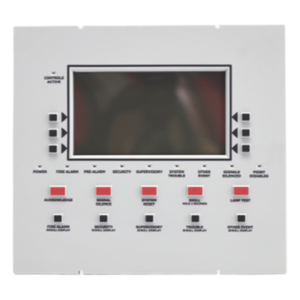 NOTIFIER LCD-160 – Anunciador Remoto LCD / 640 Caracteres / Retroiluminación Controlada / Teclado de Goma / Puerto RDP hasta 1219 m (4000 ft)