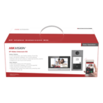 HIKVISION DS-KIS604-P(C) – Videoportero IP PoE / 1080p / IR 3 m (9.8 ft) / Ángulo 129° / Lector MIFARE / IP65 & IK08 / Control 2 Puertas