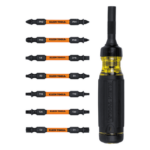 KLEIN TOOLS 32315-HD – Desarmador Multipunta 15 en 1 / Matraca de 3 Posiciones / Puntas Doble Extremo Grado Industrial / Mango Cushion-Grip / Resistente al Impacto / 9,5'' (24,1 cm)