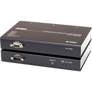 ATEN CE920 – Extensor KVM USB DisplayPort HDBaseT 2.0 | 4K @ 100 m (328.1 ft) | 1080p @ 150 m (492.1 ft) | Cable Único Cat 6 / 6a | USB 2.0 Full Speed | Audio Estéreo 2 Canales | RS-232 / Ethernet | HDCP / EDID Buffer