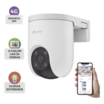 EZVIZ CS-H8C/3MP/4G – Cámara PT IP / 3 Megapixel / 4G Multicarrier / Giro 350° / Inclinación 80° / Visión Nocturna a Color 30 m (98.4 ft) / Audio Bidireccional / IP65