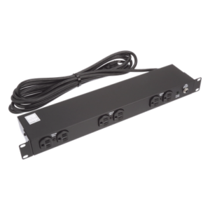 HOFFMAN DP1N190615 – PDU Básico de Rack / 6 Salidas NEMA 5-15R / Entrada NEMA 5-15P / 19 in / 1UR / 15 A / 120 Vca