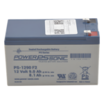 POWER SONIC PS-1290-F2 – Batería de Respaldo AGM/VRLA / 12V / 9.0 Ah @20hr / Terminales F2 / Vida Útil 5 Años / Caja ABS Resistente a Impactos