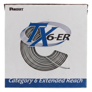 PANDUIT PUR6C2204IG-CE – Cable UTP Cat6 / 22 AWG / CMR Riser / 305 m (1000 ft) / Rango Extendido 150 m / 250 MHz / Gris
