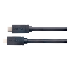 KRAMER CA-U32/FF-15 – Cable USB-C Activo / USB 3.2 Gen-2 10 Gbps / 100W PD / Video 4K@60 / Ethernet 1 Gbps / K-Lock / 4.60 m (15.1 ft)