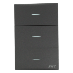 JWJ JTL-G7709 – Placa de Interruptores / 3 Sencillos / 10 A / 127 V / 60 Hz / Policarbonato