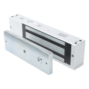 AccessPRO MAG1200NLED – Chapa Magnética Electromagnética / 1200 lbs (544.3 kg) / Doble Voltaje 12/24 VCC / Sensor de Placa / LED Indicador / Interior