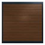 ACCESSPRO APDOOR-128B – Puerta de Garaje Seccional / 12 x 8 pies (3.66 x 2.44 m) / Línea Central / Imitación Madera Oscura / Aislada / Estilo Americano / Calibre 26