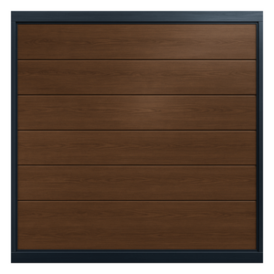 ACCESSPRO APDOOR-128B – Puerta de Garaje Seccional / 12 x 8 pies (3.66 x 2.44 m) / Línea Central / Imitación Madera Oscura / Aislada / Estilo Americano / Calibre 26