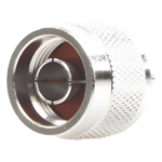 RF INDUSTRIES,LTD RFN-1005-2N – Conector RF N Macho / Anillo Plegable / Cuerpo Bronce Niquelado / Contacto Oro / Aislante Teflón / Cables RG-58/U, RG-142/U, LMR-195