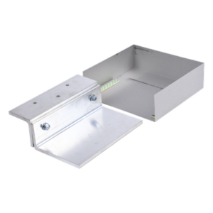 SECURITRON-ASSA ABLOY ZA-32/62CL – Kit de soporte ajustable / Movimiento lateral 1-1¼" (25-32 mm) / Aberturas 2¼"-3½" (57-89 mm) / Aluminio anodizado / 8½" (216 mm) de longitud / Puertas batientes