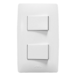 JWJ JTL-B72-40 – Apagador Escalera Doble / 127 V~60 Hz / 10 A / 11.8 x 7.8 x 3 cm / 4.6 x 3.1 x 1.2 in / Blanco
