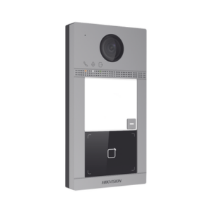 HIKVISION DS-KV8113-WME1(B) – Videoportero IP 2 Megapixel / Llamada y Apertura Remota desde App Hik-Connect / PoE / Exterior IP65 + Antivandalico IK08 / 1 Departamento / Apertura con Tarjeta / Soporta 2 Puertas y hasta 6 Monitores