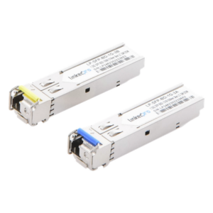 LINKEDPRO BY EPCOM LP-SFP-BD-1G-3 – Transceptor Óptico SFP Bidireccional / 1.25 Gbps / Monomodo 3 km (9842.5 ft) / 1310 & 1550 nm / LC/UPC Simplex / DDM / Hot-Plug / 2 Piezas