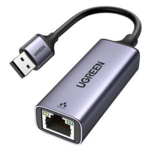 UGREEN 50922 – Adaptador de Red / USB-A 3.0 a RJ45 / Gigabit 10/100/1000 Mbps / Aluminio Anodizado / Cable 10 cm (0.33 ft)
